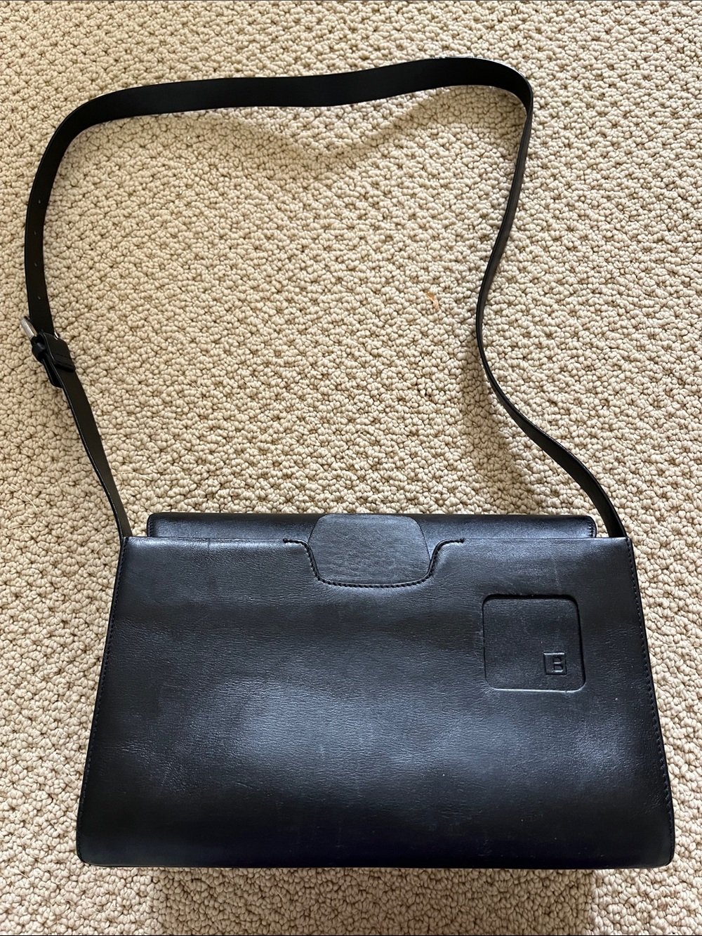 🪩 Bally structured crossbody bag logo B vintage quiet luxury